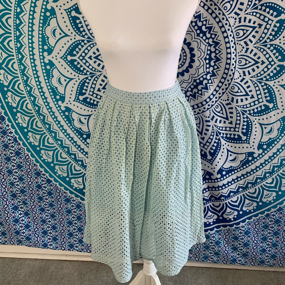 Blue and Green Maxi Skirt